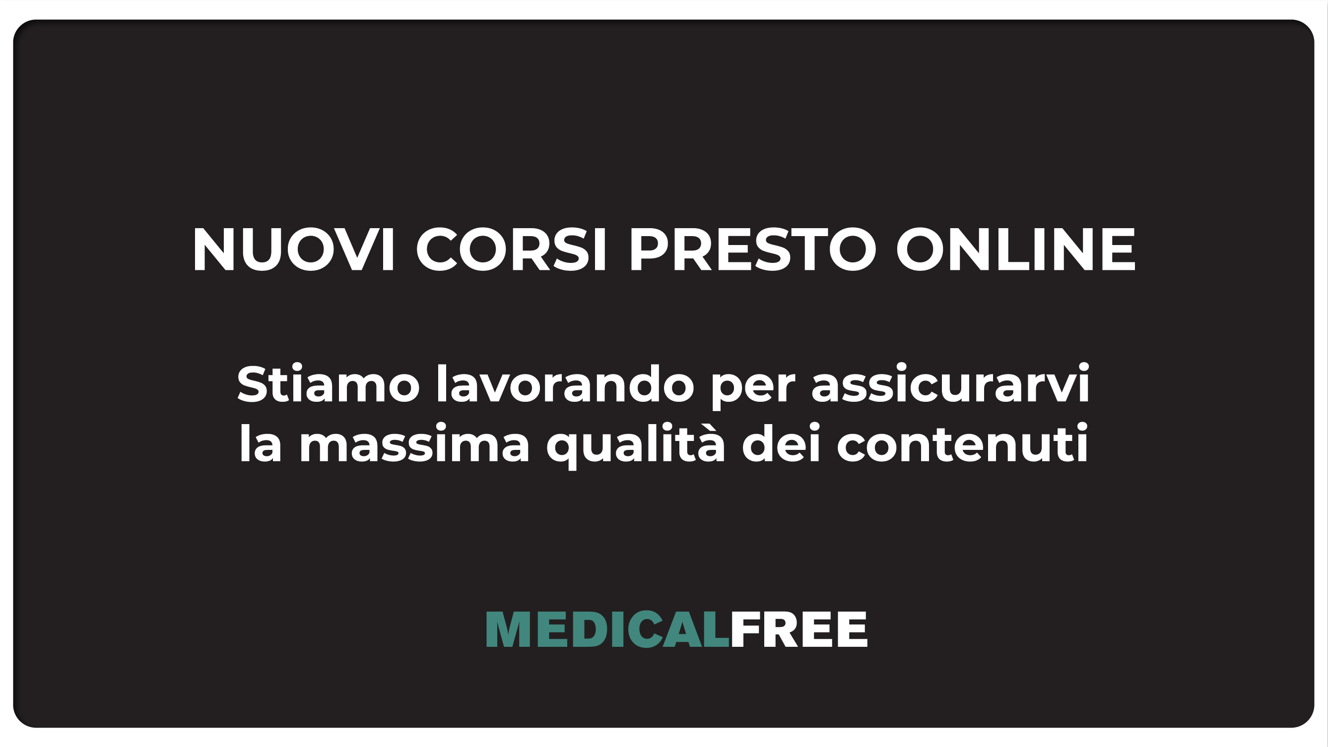 Nuovi corsi in arrivo
